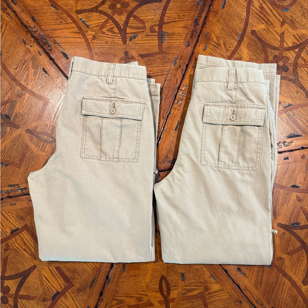 2 Pair Men's Dockers Comfort Waist Classic Flat Front
